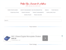 Tablet Screenshot of pokertips101.com